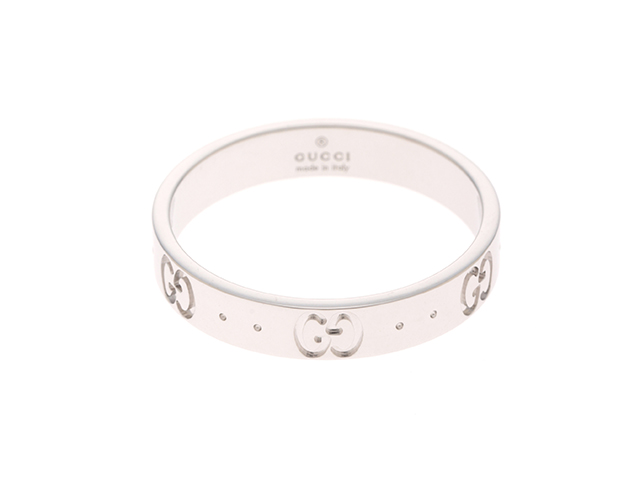 グッチリング　サイズ19Ｋ18ホワイトゴールドGUCCI グッチリングサイズ19K18ホワイトゴールドGUCCI