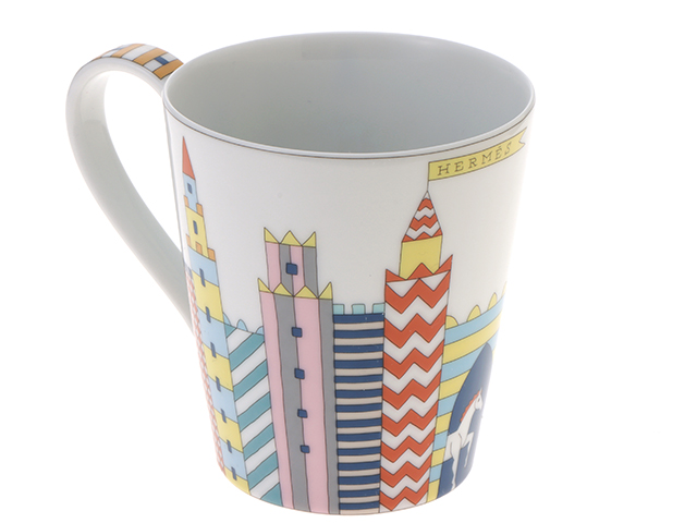 HERMES エルメス マグカップ 陶器 エポぺ シャトー柄/マルチ HERMES エルメス マグカップ 陶器 エポぺ シャトー柄/マルチ