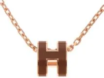 HERMES　エルメス　ペンダント ミニ・ポップH　ポップ・アッシュ ミニネックレス　ニュー・ゴールド　PGP　H147992FOA9　2143000688187　【207】