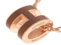 HERMES　エルメス　ペンダント ミニ・ポップH　ポップ・アッシュ ミニネックレス　ニュー・ゴールド　PGP　H147992FOA9　2143000688187　【207】