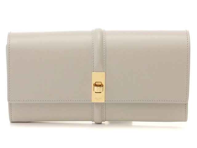 CELINE　ラージウォレット　16　ライトストーン　カーフ【471】I