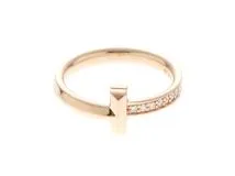 【正規品】Tiffany ティファニー Tワンリング11号 TIFFANY＆CO ティファニー Tワンリング ピンクゴールド ダイヤモンド