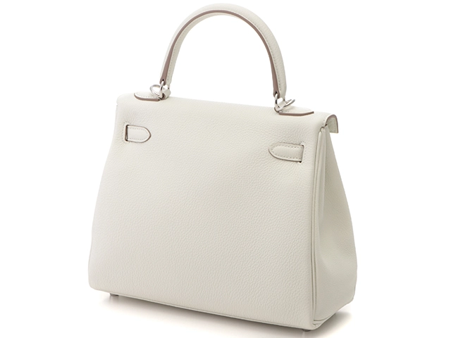 HERMES エルメス ケリー25 内縫い ハンドバッグ トゴ マッシュルーム シルバー金具【434】