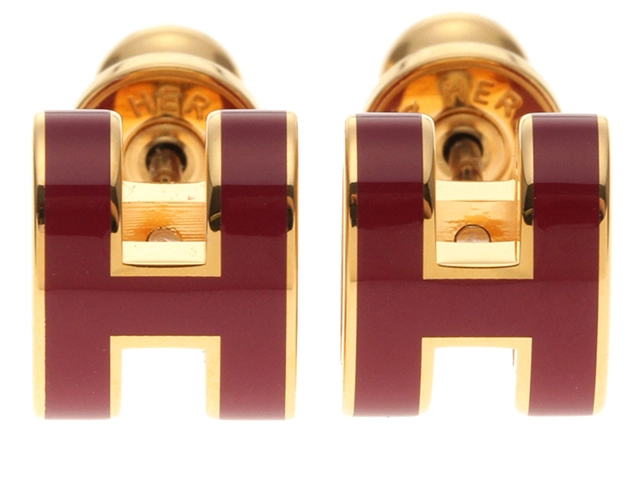 HERMES エルメス ポップアッシュ・ミニピアス ルージュ ルージュ