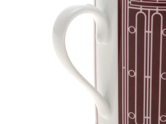 HERMES エルメス マグカップ Hデコ 2個セット ブラック/レッド HERMES エルメス マグカップ Hデコ 2個セット ブラック/レッド