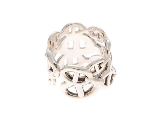 HERMES エルメス シェーヌダンクルアンシェ リング SVシルバー GM 13.7