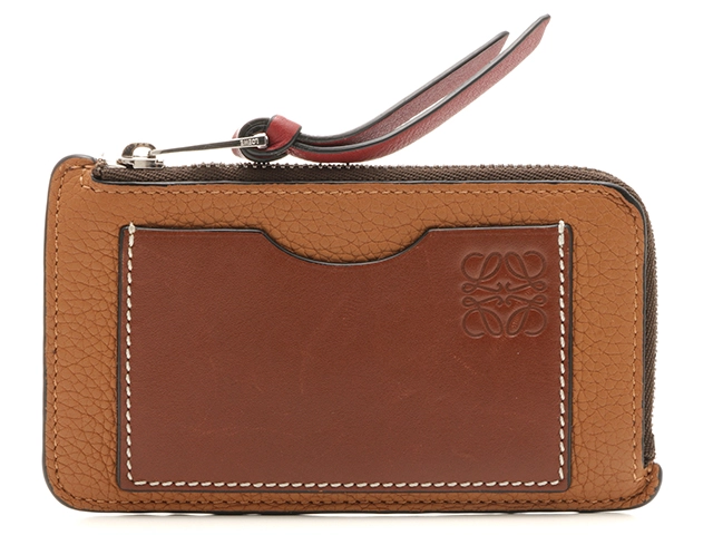 Loewe ロエベ コインカードホルダー 124.12.U04 ブラウン カーフ