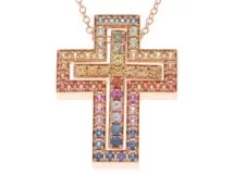 DAMIANI　ダミアーニ 　ベルエポック　ネックレス　K18ピンクゴールド　マルチカラー　11.7ｇ　2143000690661　【437】