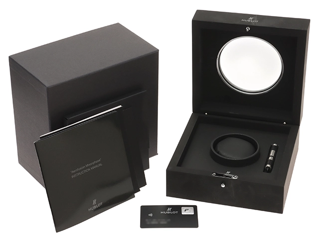 HUBLOT ウブロ 腕時計 2018年正規品 クラシック・フュージョン アエロフュージョン ムーンフェイズ 517.NX.0170.LR チタニウム/ラバー/アリゲーター スケルトン文字盤 自動巻き【472】SJ