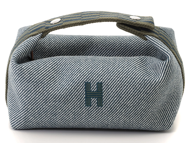 HERMES　エルメス　ブリッド・ア・ブラックＰＭ　ブルーアビス/ＳＶ【472】RKT