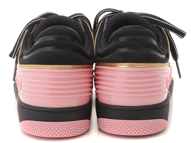 GUCCI　グッチ　BASKET LOWスニーカー　レディース　ピンク/ゴールド Gucci Women's Basket Leather Gold Metallic / Pink Low Top