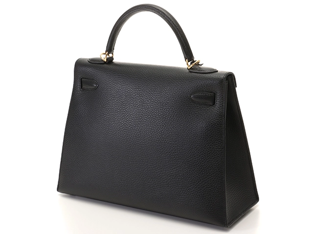 HERMES　エルメス　ケリー32　ブラック　ゴールド金具　アルデンヌ　外縫い　□E刻印　2001年頃製造　【431】2143000694430