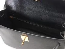 HERMES　エルメス　ケリー32　ブラック　ゴールド金具　アルデンヌ　外縫い　□E刻印　2001年頃製造　【431】2143000694430