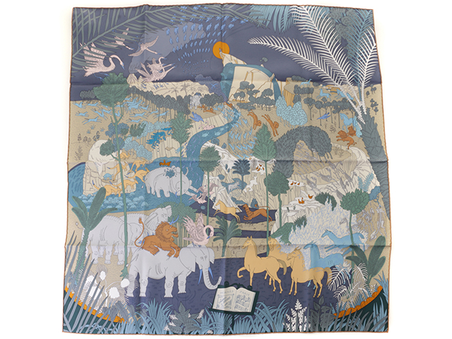 あ*き様 HERMES カレ90 LES MERVEILLES DE LA VA エルメス)《C'est La FETEセラフェット》カレ90スカーフ (HERMES