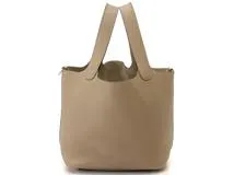 HERMES エルメス ピコタンロックPM ハンドバッグ トレンチ パラジウム(シルバー)金具 トリヨンクレマンス Z刻印 【460】2143000694980