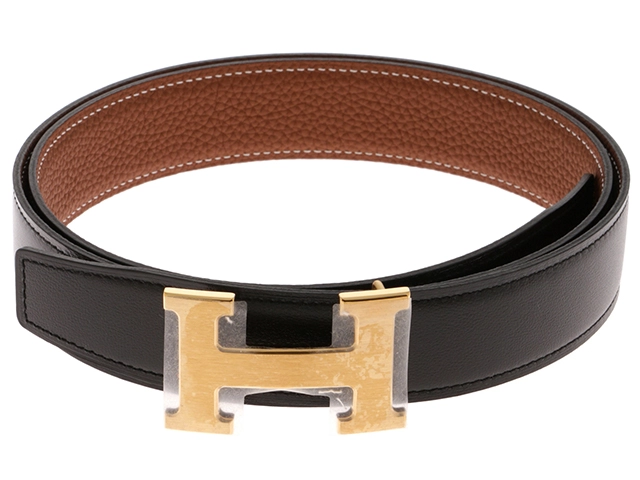 HERMES エルメス Hベルト 32ｍｍ ボックスカーフ トゴ ブラック ゴールド H064544CM2M 100cm 【472】HG  の購入なら「質」の大黒屋（公式）