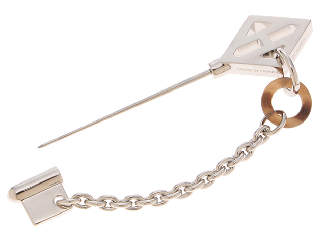 クール【HERMES】ブローチ Cle H HERMES エルメス ピンブローチ クレH H100021F メタル