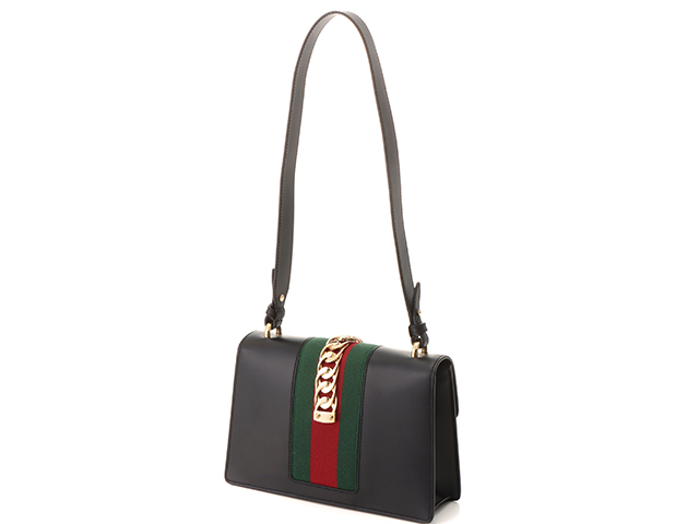 GUCCI グッチ シルヴィ ショルダーバッグ ブラック レザー 421882