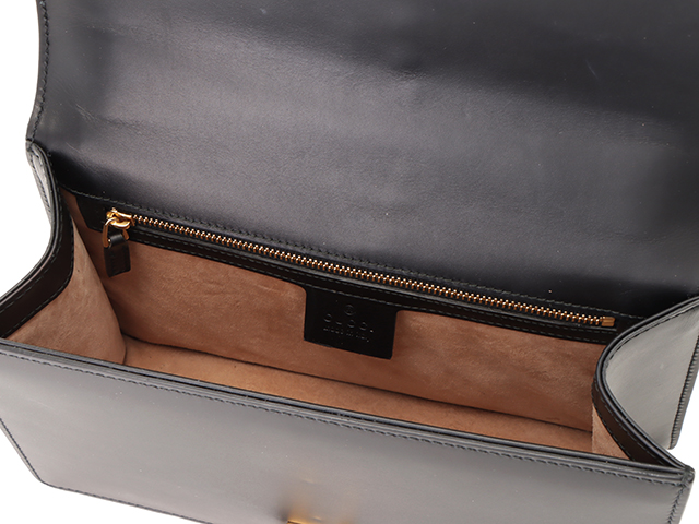 GUCCI グッチ シルヴィ ショルダーバッグ ブラック レザー 421882