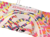 HERMES　エルメス　ツイリー　 EX-LIBRIS MARBLE 　ローズ／ブラン／ブルー　新品同様品【472】KS