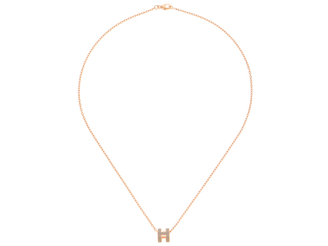 HERMES エルメス ポップアッシュ・ミニネックレス マロン