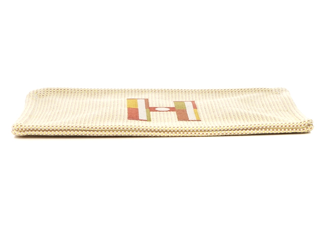 HERMES エルメス　フラットポーチ・ミニ　クレイジーＨ　シトロン / オークル　新品同様品【431】KS