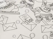 HERMES　エルメス　スカーフ　カレ90　HERMES FLAGSHIP ブラン／ノワール／グリス　シルク【471】L