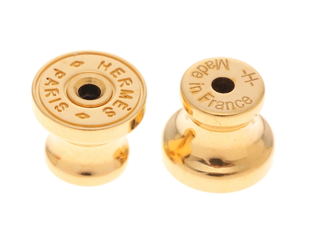HERMES エルメス ピアス ミニ・ポップアッシュ ピアス H608002F B3 ラッカーメタル ローズ･メキシコ/イエローゴールドプレーテッド 未使用品【472】SJ