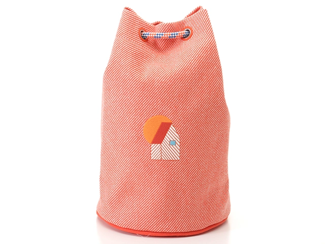 HERMES　エルメス　エポペ　ダッフルバッグ　オレンジ・SV金具　100％ウール【471】Ｉ