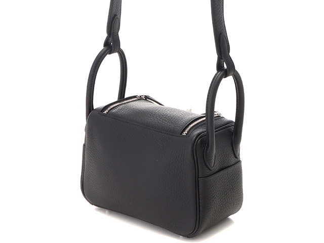 【大黒屋ECサイト・店頭限定】 HERMES エルメス ショルダーバッグ ミニリンディ ブラック・SV金具 トリヨンクレマンス W刻印・2024年頃製造【472】HA