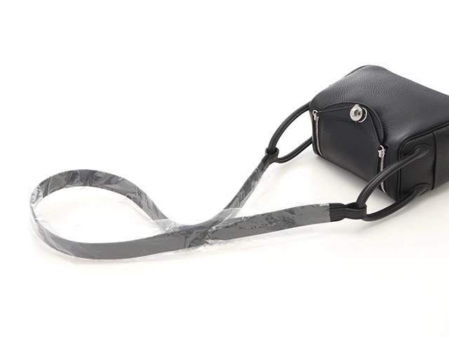 【大黒屋ECサイト・店頭限定】 HERMES エルメス ショルダーバッグ ミニリンディ ブラック・SV金具 トリヨンクレマンス W刻印・2024年頃製造【472】HA