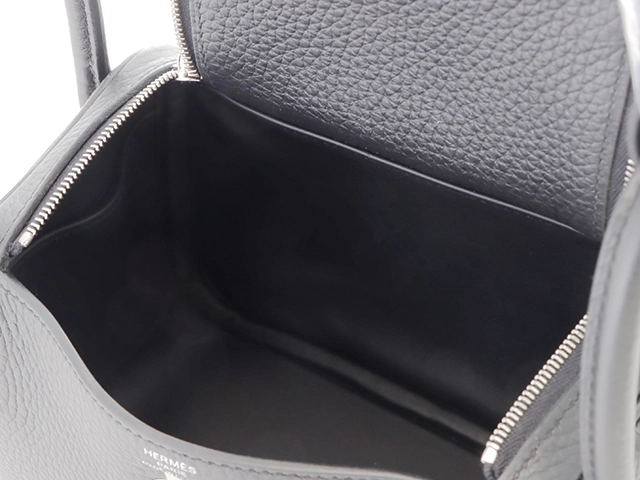【大黒屋ECサイト・店頭限定】 HERMES エルメス ショルダーバッグ ミニリンディ ブラック・SV金具 トリヨンクレマンス W刻印・2024年頃製造【472】HA