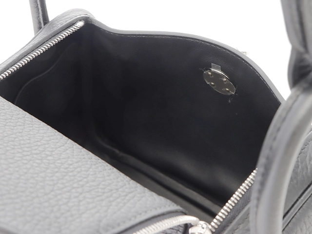 【大黒屋ECサイト・店頭限定】 HERMES エルメス ショルダーバッグ ミニリンディ ブラック・SV金具 トリヨンクレマンス W刻印・2024年頃製造【472】HA