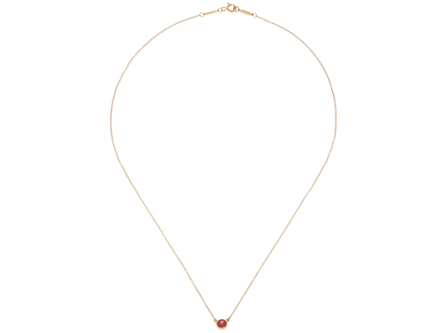 TIFFANY＆CO　ティファニー　バイザヤード　ネックレス　K18イエローゴールド　ルビー　1.9ｇ　2143000699213　【205】