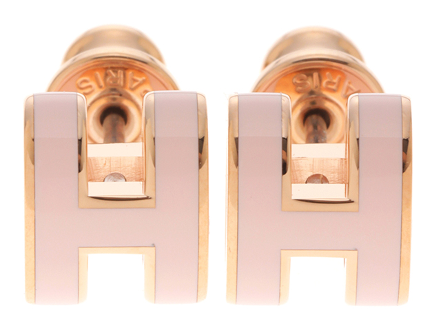 HERMES(エルメス)Pop H mini ピアス ローズドラジェ PG HERMES(エルメス)Pop H mini ピアス ローズドラジェ PG