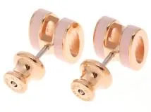 HERMES エルメス ポップアッシュ・ミニピアス ローズドラジェ PG GP