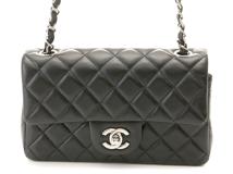 CHANEL　シャネル　ミニマトラッセ20　A69900　チェーンショルダー　ブラック/SV　ラムスキン　2143000704733【207】