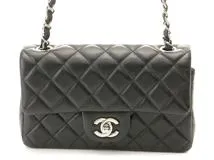 CHANEL　シャネル　ミニマトラッセ20　A69900　チェーンショルダー　ブラック/SV　ラムスキン　2143000704733【207】