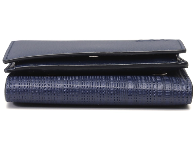 LOEWE ロエベ 財布 トライフォールドウォレット ネイビー カーフ (2143000705037) 【200】