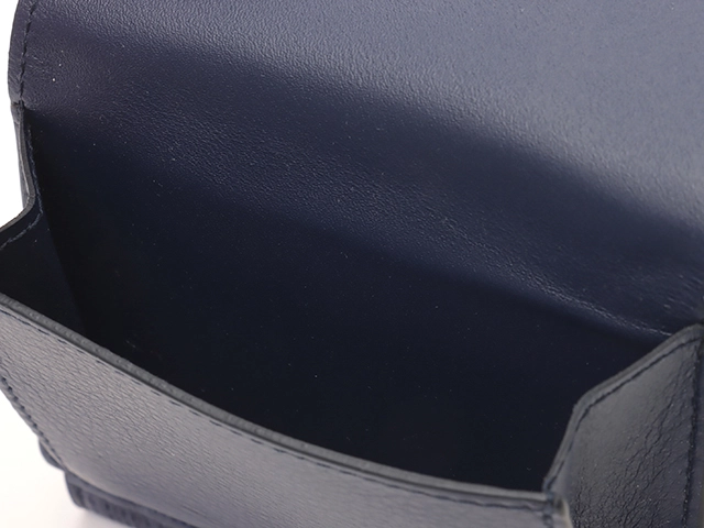 LOEWE ロエベ 財布 トライフォールドウォレット ネイビー カーフ (2143000705037) 【200】