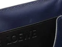 LOEWE ロエベ 財布 トライフォールドウォレット ネイビー カーフ (2143000705037) 【200】