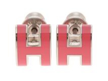 HERMES　エルメス　ポップアッシュミニピアス　アクセサリー　ローズ　シルバー プレーテッド/ラッカー シルバー金具　未使用品　【472】AH