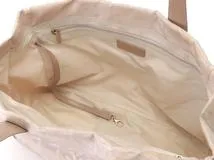 CHANEL　シャネル　ニュートラベルライントートMM　 ベージュ　GP　ナイロン　カーフ　A15991【431】2143000706683