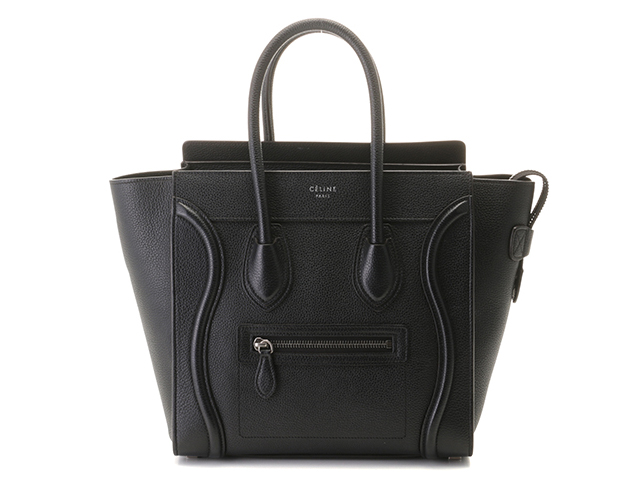 CELINE セリーヌ ラゲージ トートバッグ ラゲージマイクロショッパー レザー ブラック シルバー金具 167793  2143000707543【434】 の購入なら「質」の大黒屋（公式）