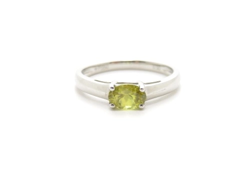 JEWELRY　ノンブランドジュエリー　リング　PT950　スフェーン　0.50ct　3.1g　10号　2143000708755　【432】