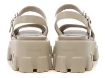 PRADA　プラダ　モノリス　サンダル　レディース36ハーフ　ベージュ　ラバー　1X526M