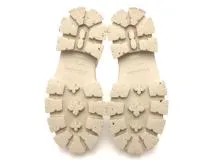 PRADA　プラダ　モノリス　サンダル　レディース36ハーフ　ベージュ　ラバー　1X526M