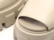 PRADA　プラダ　モノリス　サンダル　レディース36ハーフ　ベージュ　ラバー　1X526M