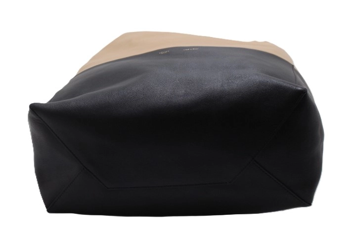 CELINE セリーヌ ドローストリングカバ ショルダーバッグ 174183UBG.38BN ブラック/ナチュラル レザー 【460】2143000710956