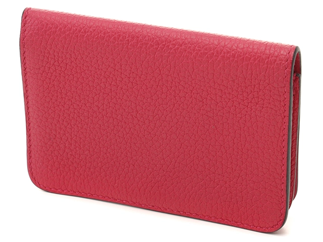 HERMES　エルメス　ドゴンカードケース　フランボワーズ/シルバー金具　トゴ　カードケース【207】2143000711199